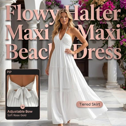 Summer Sun Dresses for Women – Backless Halter Tie Design For Perfect Beach Vacation