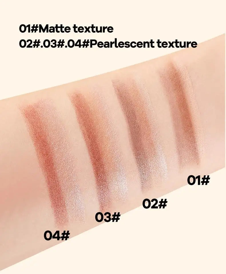 4 Packs 3 Color Eyeshadow Stick – One-Swipe Auto-Gradient Tech For Effortless 3-Second Eye Makeup