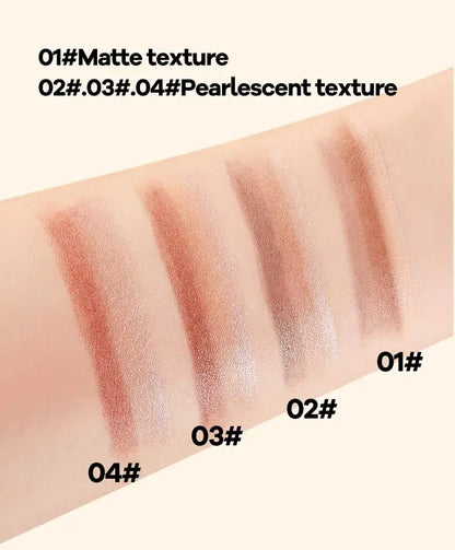4 Packs 3 Color Eyeshadow Stick – One-Swipe Auto-Gradient Tech For Effortless 3-Second Eye Makeup