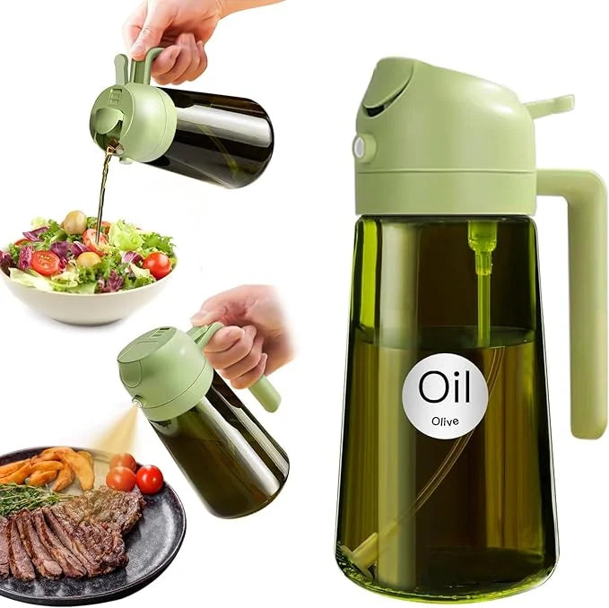 Oil Sprayer & Dispenser – Dual-Function 2-in-1 Glass For Flavor-Controlled Smart Cooking