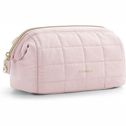 Puffy Cosmetic Bag – Wide-Open Wire Frame For Effortless Beauty Access