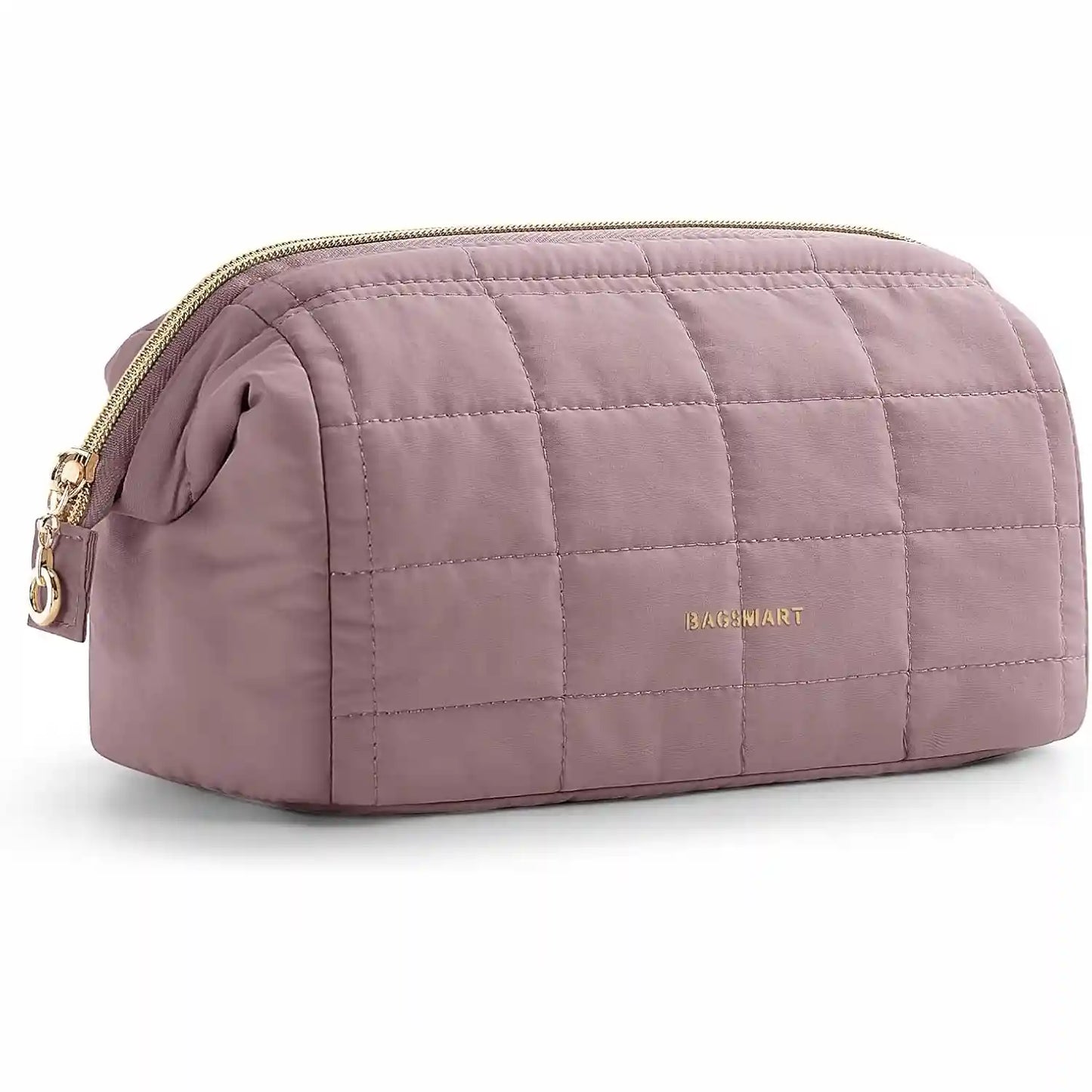 Puffy Cosmetic Bag – Wide-Open Wire Frame For Effortless Beauty Access