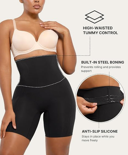Seamless Sculpting Shorts – High-Waisted Non-Slip Support For Instant Tummy Smoothing & Waist Confidence