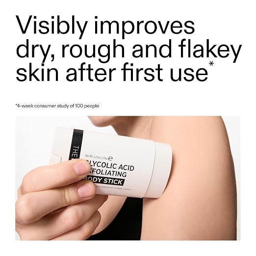Glycolic Acid Exfoliating Body Stick – Easy-Glide AHA Formula For Smooth, Bump-Free Skin