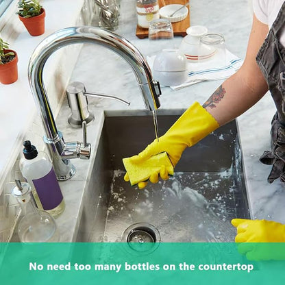 Kitchen Sink Soap Dispenser Kit – 47" Extension Tube Mechanism For Never Refilling Soap